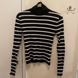 Zara knit striped ribbed turtleneck